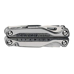 Leatherman Charge Plus TTi - Titanium multi-tool with all locking tools including knives, pliers, saw and screwdriver, camping and fishing tool made in the USA, in stainless steel