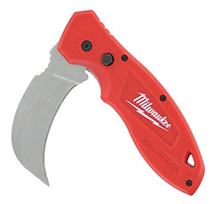 Milwaukee 48-22-1985 Fastback Hawk Bill Folding Knife w/Belt Clip and Lanyard Hole, Metal